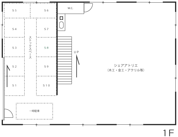 シェアアトリエ　東大阪の間取り図